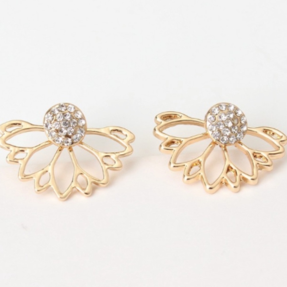 Rhinestone Peekaboo Earrings - Picture 3 of 8